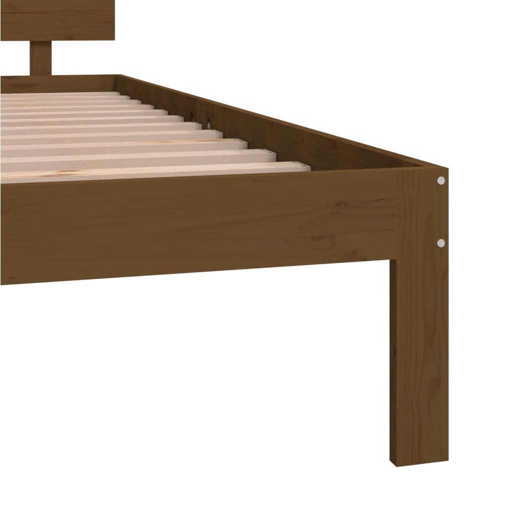 Bedframe Massief Grenenhout Honingbruin 200X200 Cm