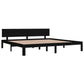 Bedframe Massief Grenenhout Zwart 200X200 Cm