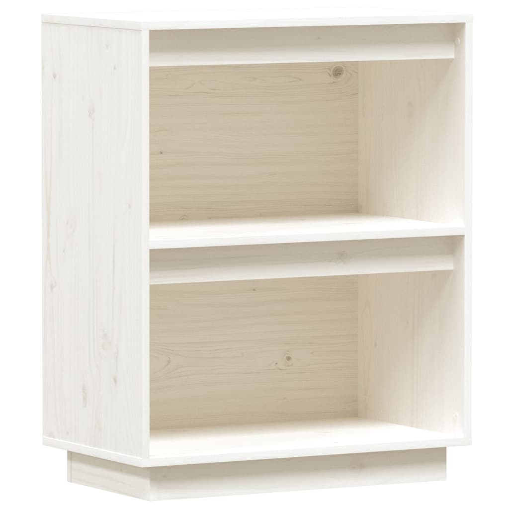 Wandkast 60X34X75 Cm Massief Grenenhout Wit