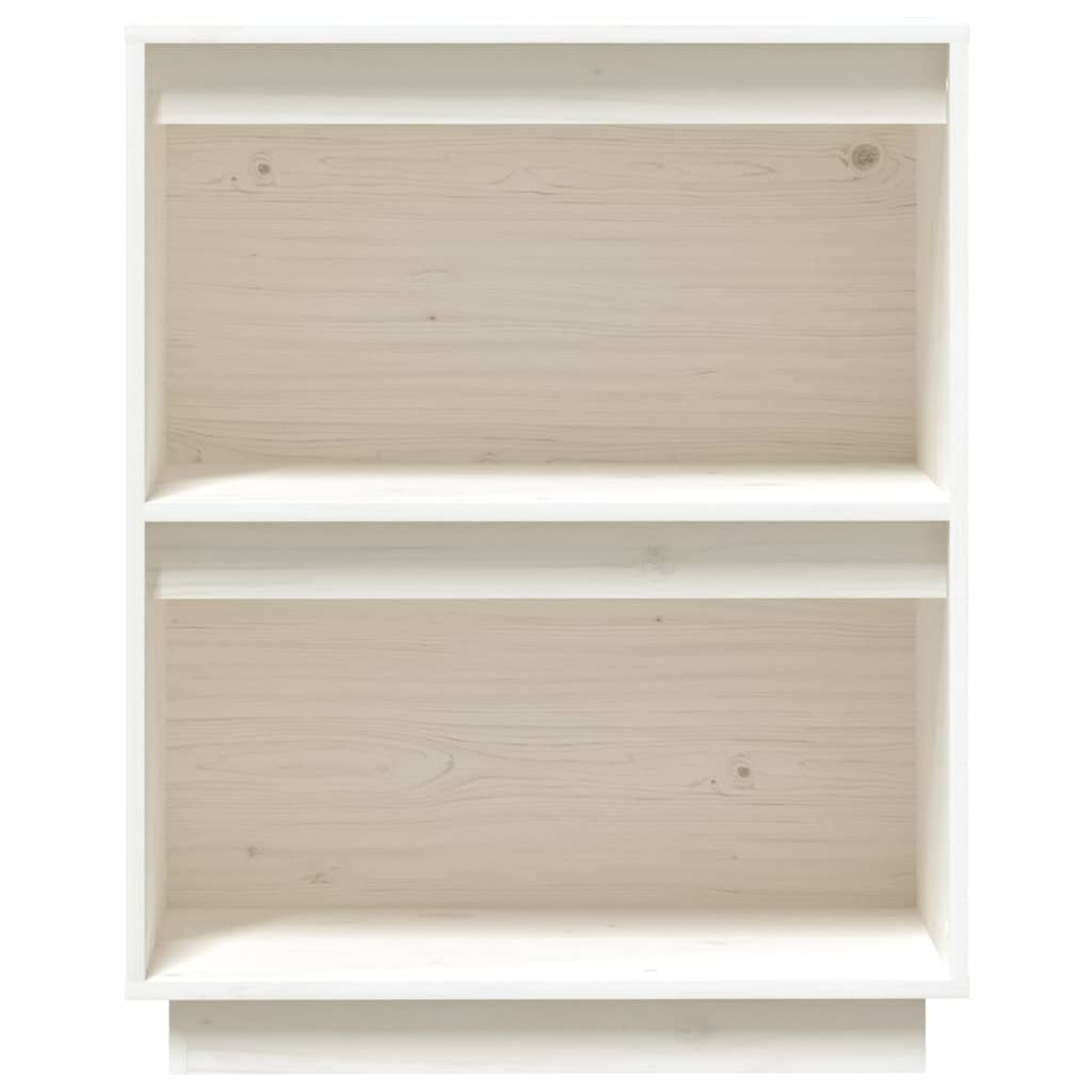 Wandkast 60X34X75 Cm Massief Grenenhout Wit
