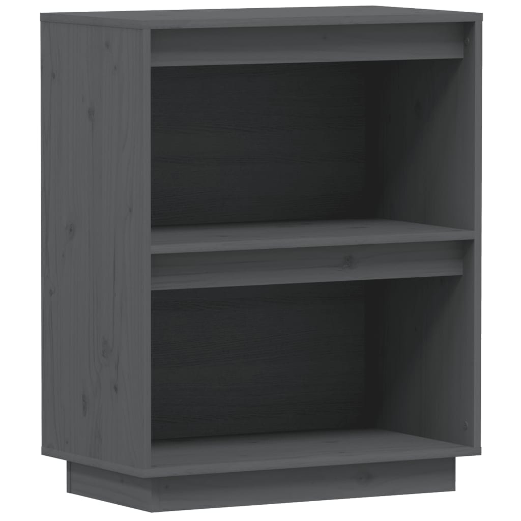 Wandkast 60X34X75 Cm Massief Grenenhout Grijs