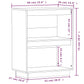 Wandkast 60X34X75 Cm Massief Grenenhout Honingbruin