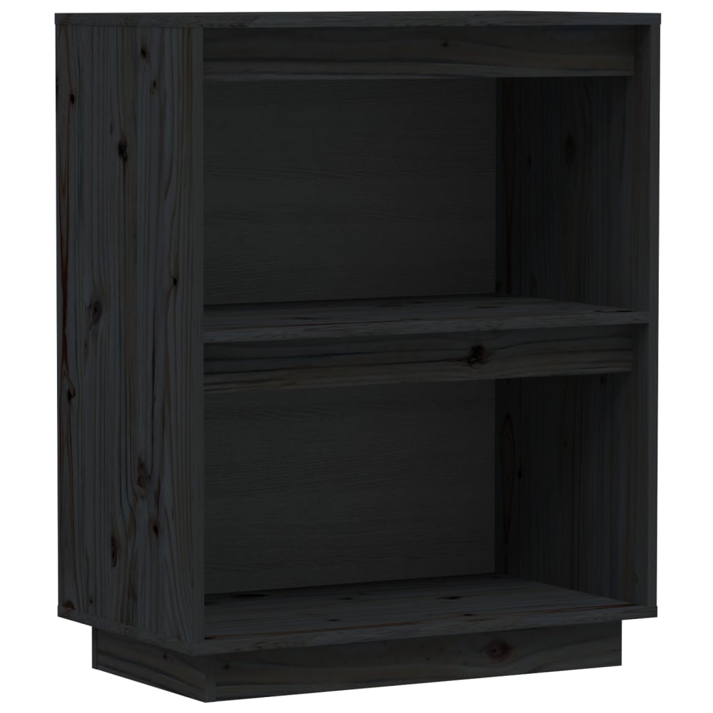 Wandkast 60X34X75 Cm Massief Grenenhout Zwart