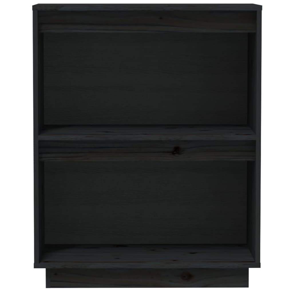 Wandkast 60X34X75 Cm Massief Grenenhout Zwart