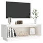 Tv-Meubel 90X35X35 Cm Massief Grenenhout Wit