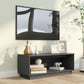 Tv-Meubel 90X35X35 Cm Massief Grenenhout Grijs