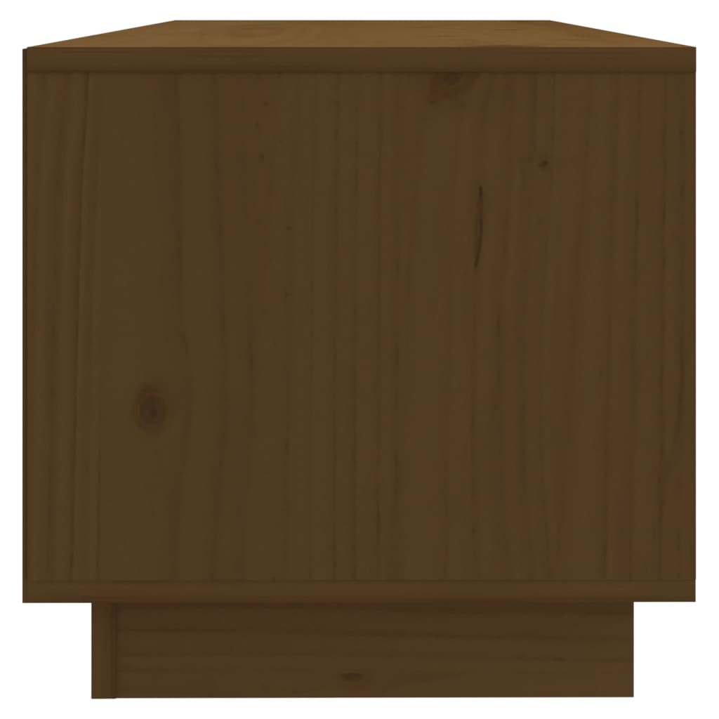 Tv-Meubel 90X35X35 Cm Massief Grenenhout Honingbruin