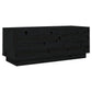 Tv-Meubel 90X35X35 Cm Massief Grenenhout Zwart