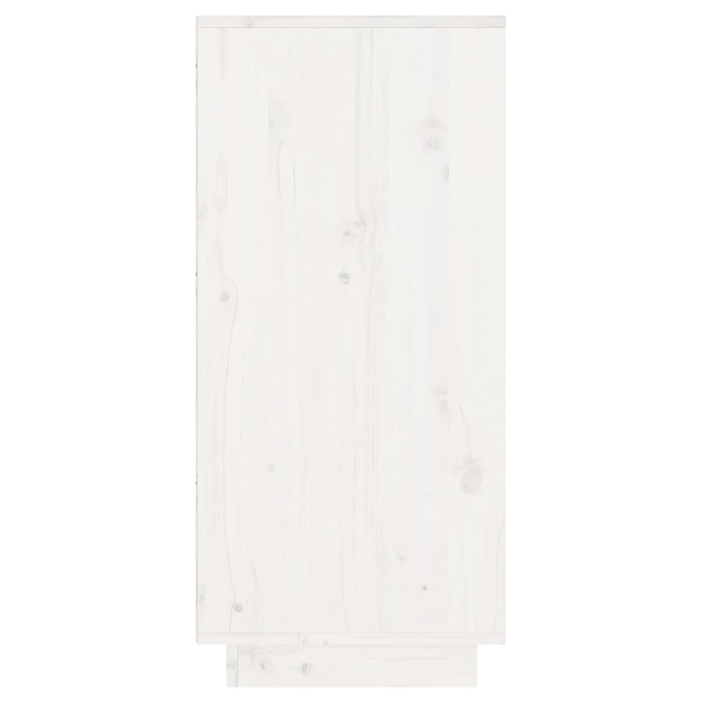 Wandkast 60X34X75 Cm Massief Grenenhout Wit