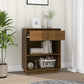 Wandkast 60X34X75 Cm Massief Grenenhout Honingbruin