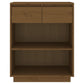 Wandkast 60X34X75 Cm Massief Grenenhout Honingbruin