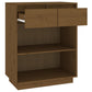 Wandkast 60X34X75 Cm Massief Grenenhout Honingbruin
