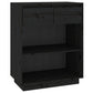 Wandkast 60X34X75 Cm Massief Grenenhout Zwart