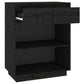 Wandkast 60X34X75 Cm Massief Grenenhout Zwart
