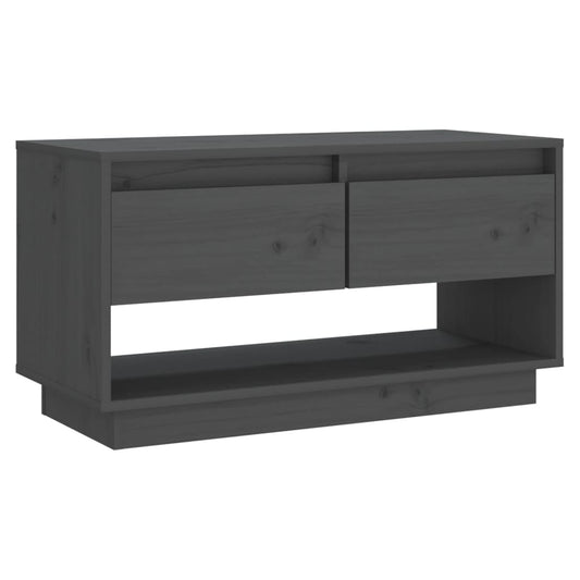 Tv-Meubel 74X34X40 Cm Massief Grenenhout Grijs