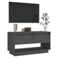 Tv-Meubel 74X34X40 Cm Massief Grenenhout Grijs