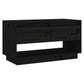 Tv-Meubel 74X34X40 Cm Massief Grenenhout Zwart