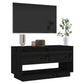 Tv-Meubel 74X34X40 Cm Massief Grenenhout Zwart