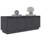 Tv-Meubel 110X34X40 Cm Massief Grenenhout Grijs