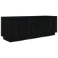 Tv-Meubel 110X34X40 Cm Massief Grenenhout Zwart