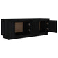 Tv-Meubel 110X34X40 Cm Massief Grenenhout Zwart