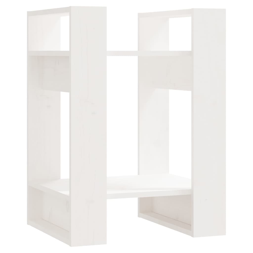 Boekenkast/Kamerscherm 41X35X57 Cm Massief Grenenhout Wit