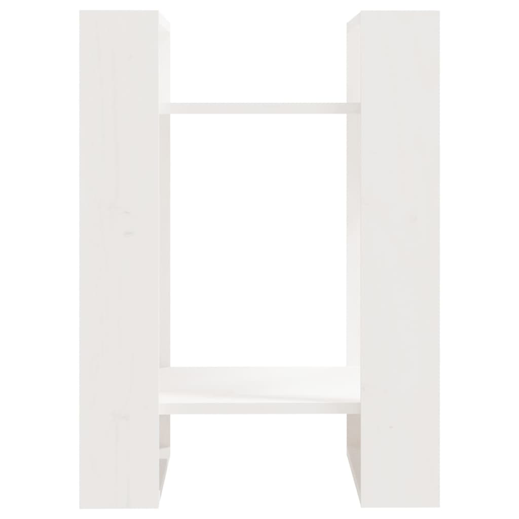 Boekenkast/Kamerscherm 41X35X57 Cm Massief Grenenhout Wit