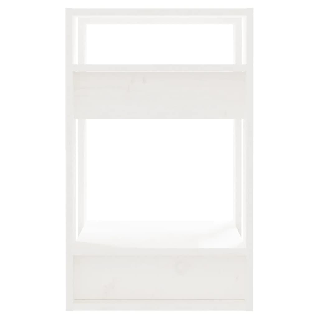 Boekenkast/Kamerscherm 41X35X57 Cm Massief Grenenhout Wit