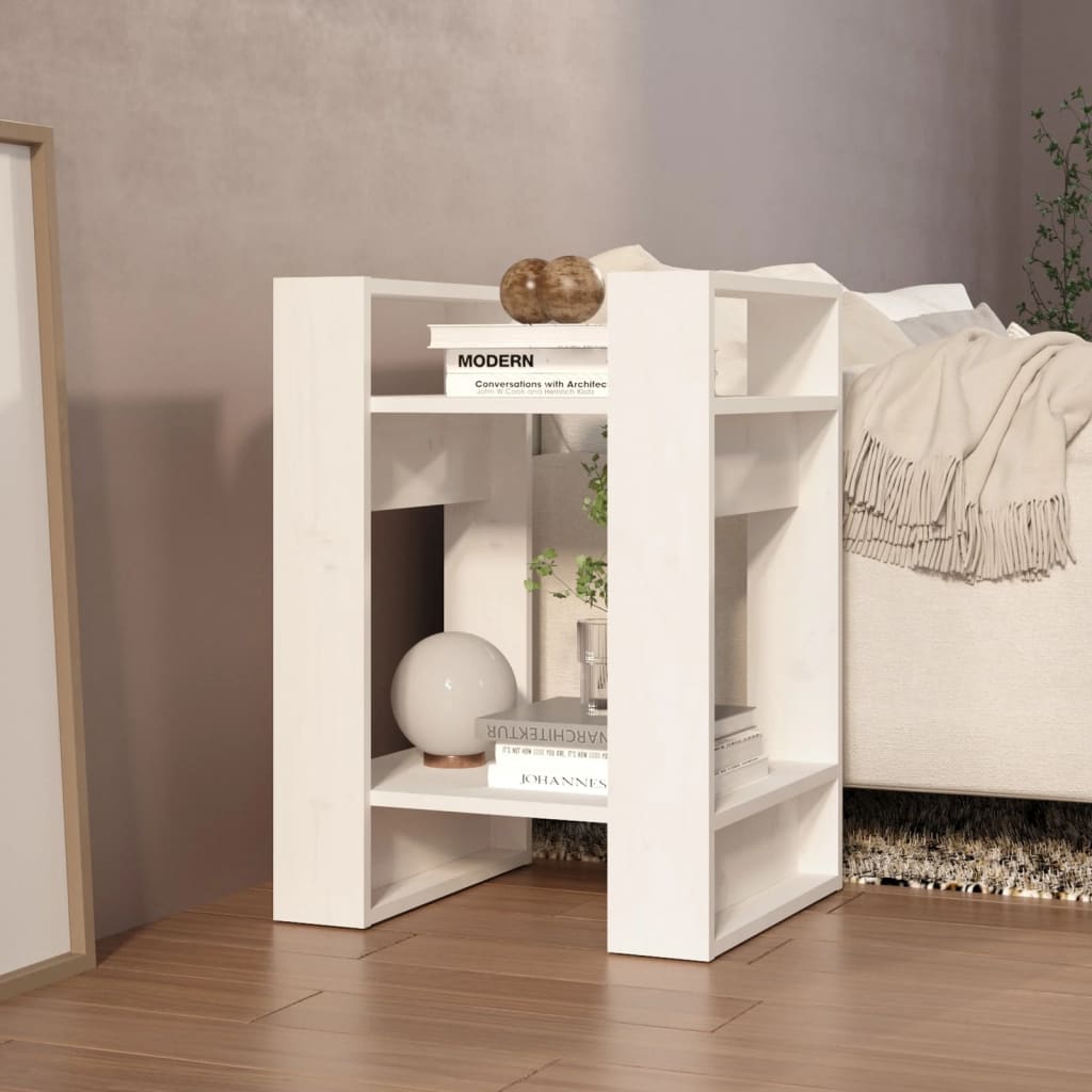 Boekenkast/Kamerscherm 41X35X57 Cm Massief Grenenhout Wit