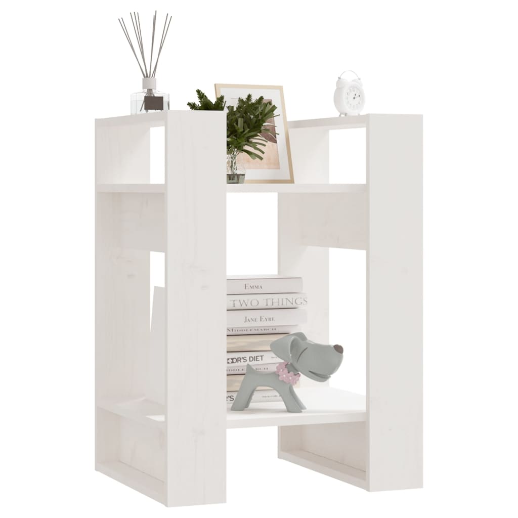 Boekenkast/Kamerscherm 41X35X57 Cm Massief Grenenhout Wit