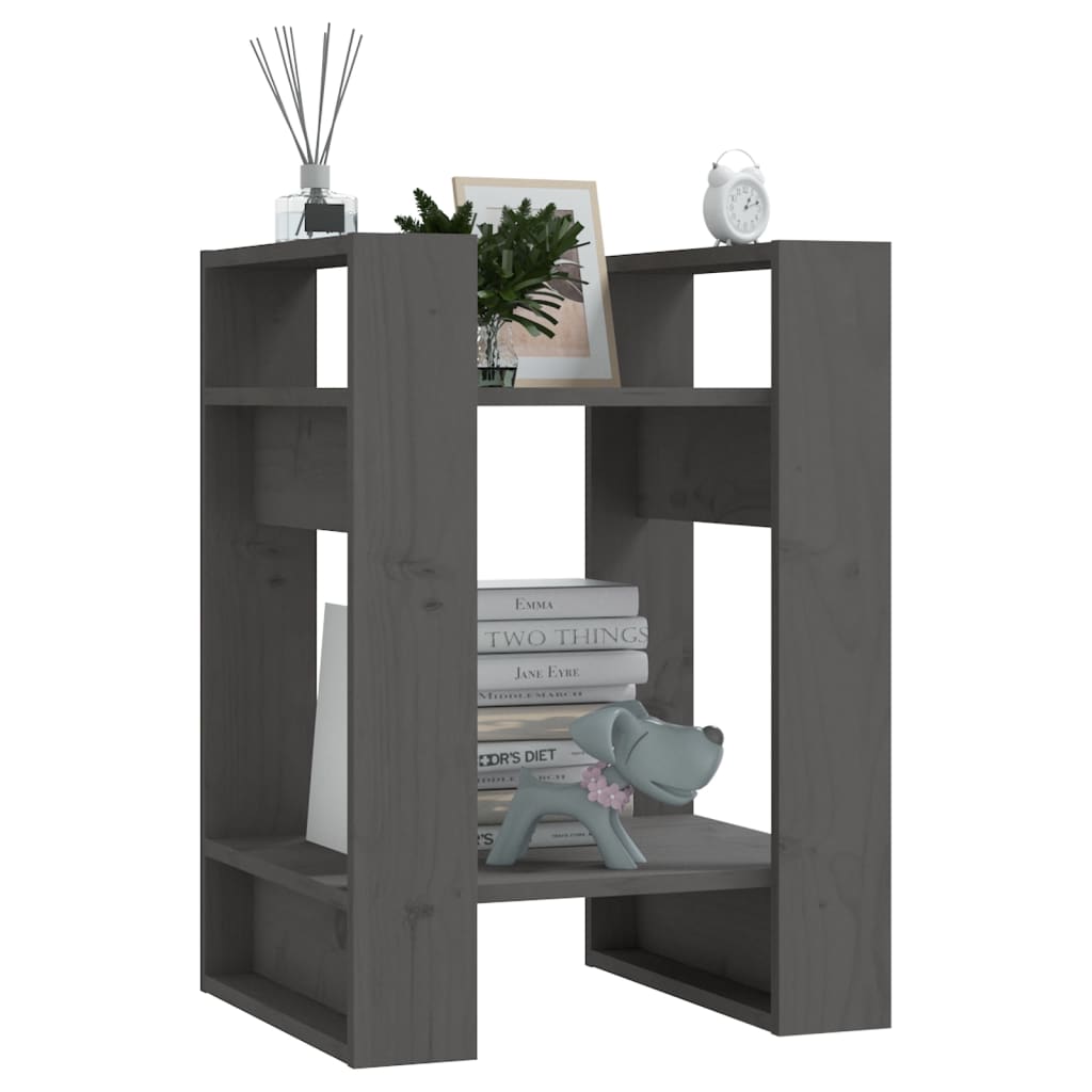 Boekenkast/Kamerscherm 41X35X57 Cm Massief Grenenhout Grijs