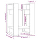 Boekenkast/Kamerscherm 41X35X57 Cm Massief Grenenhout Grijs