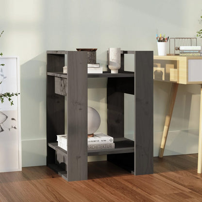Boekenkast/Kamerscherm 41X35X57 Cm Massief Grenenhout Grijs