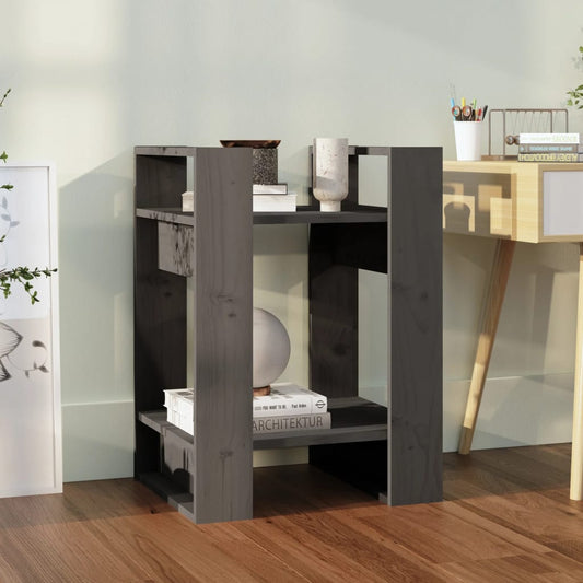 Boekenkast/Kamerscherm 41X35X57 Cm Massief Grenenhout Grijs