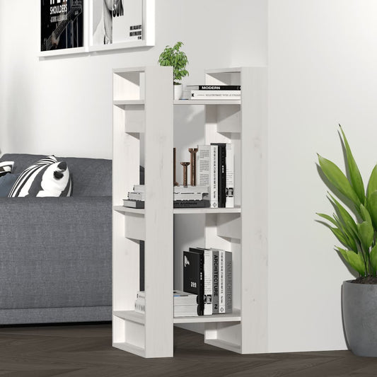 Boekenkast/Kamerscherm 41X35X91 Cm Massief Grenenhout Wit