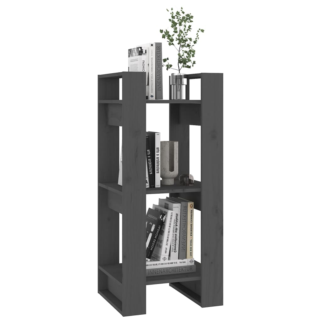 Boekenkast/Kamerscherm 41X35X91 Cm Massief Grenenhout Grijs