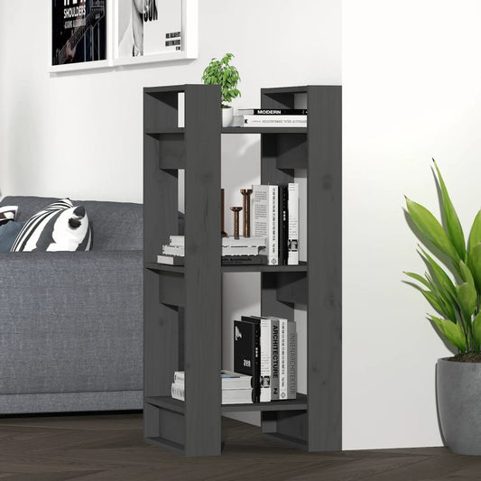 Boekenkast/Kamerscherm 41X35X91 Cm Massief Grenenhout Grijs
