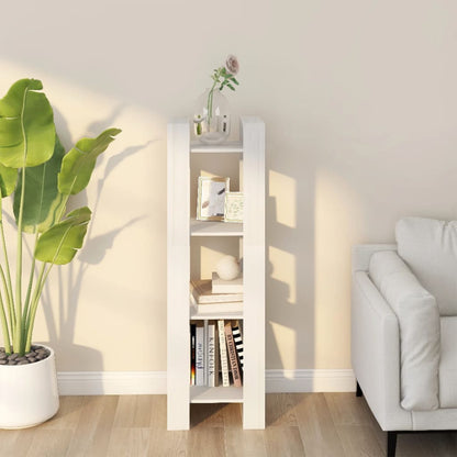 Boekenkast/Kamerscherm 41X35X125 Cm Massief Grenenhout Wit