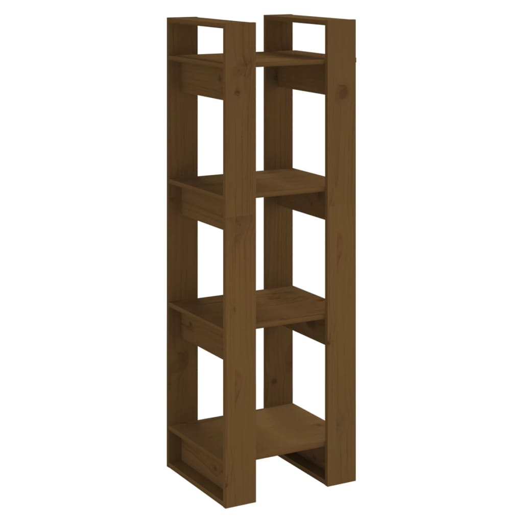 Boekenkast/Kamerscherm 41X35X125 Cm Massief Hout Honingbruin