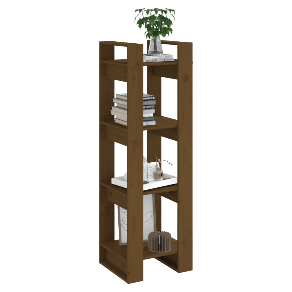 Boekenkast/Kamerscherm 41X35X125 Cm Massief Hout Honingbruin
