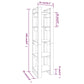 Boekenkast/Kamerscherm 41X35X160 Cm Massief Grenenhout Wit