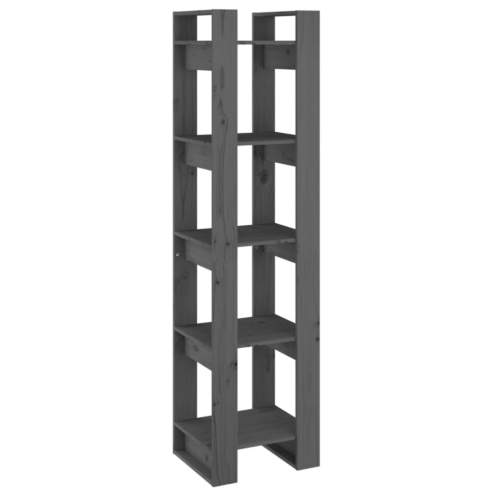 Boekenkast/Kamerscherm 41X35X160 Cm Massief Grenenhout Grijs