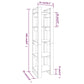 Boekenkast/Kamerscherm 41X35X160 Cm Grenenhout Honingbruin