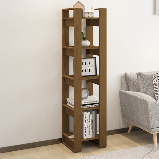 Boekenkast/Kamerscherm 41X35X160 Cm Grenenhout Honingbruin
