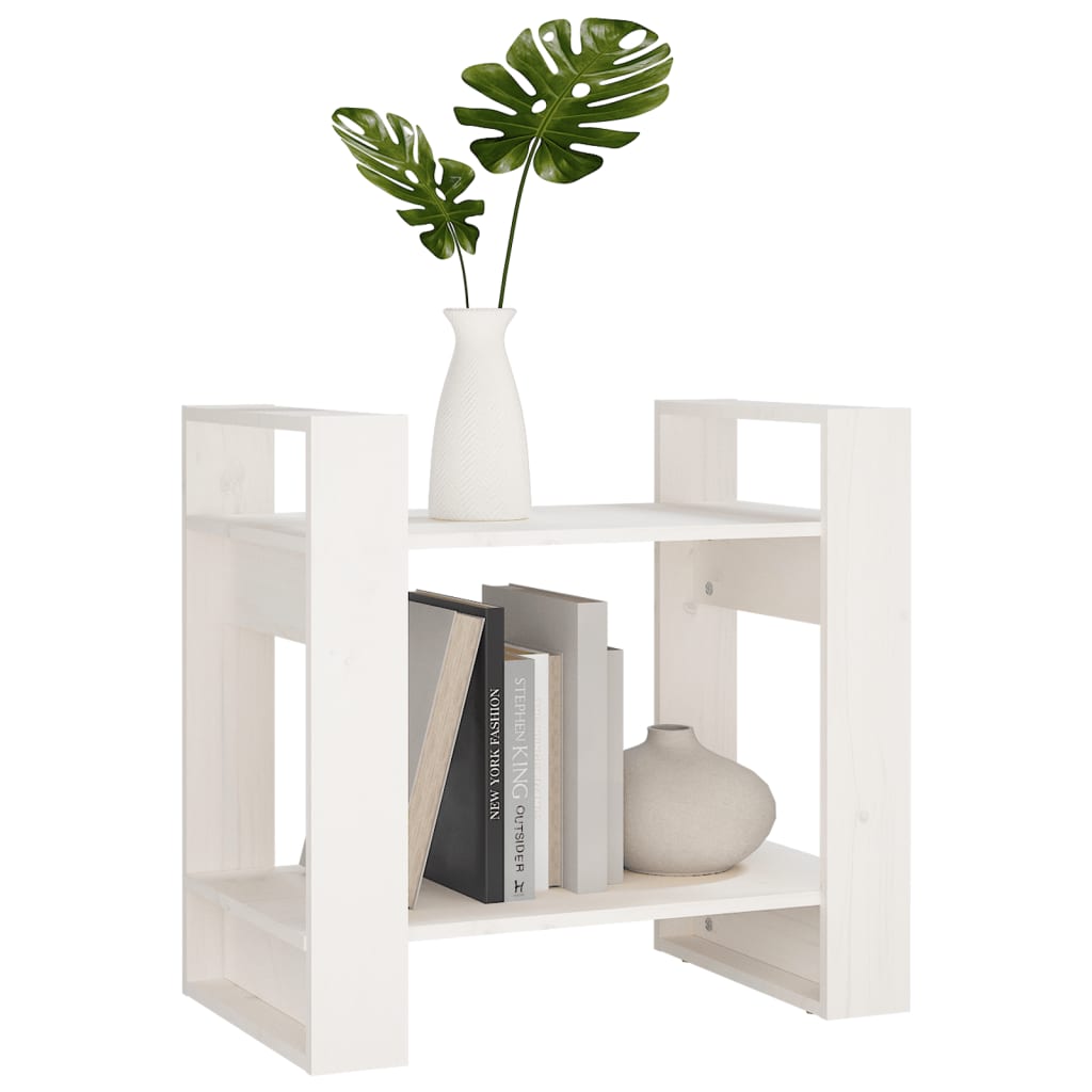 Boekenkast/Kamerscherm 60X35X57 Cm Massief Grenenhout Wit