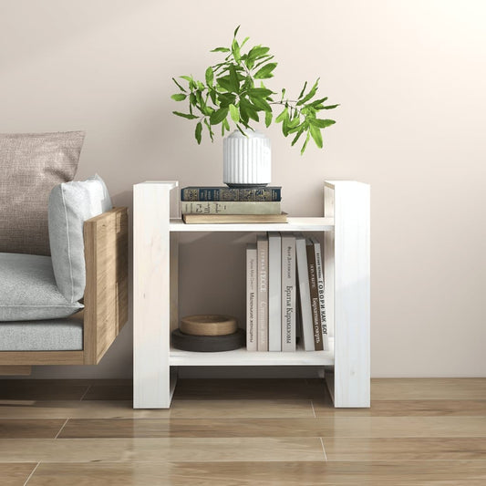 Boekenkast/Kamerscherm 60X35X57 Cm Massief Grenenhout Wit