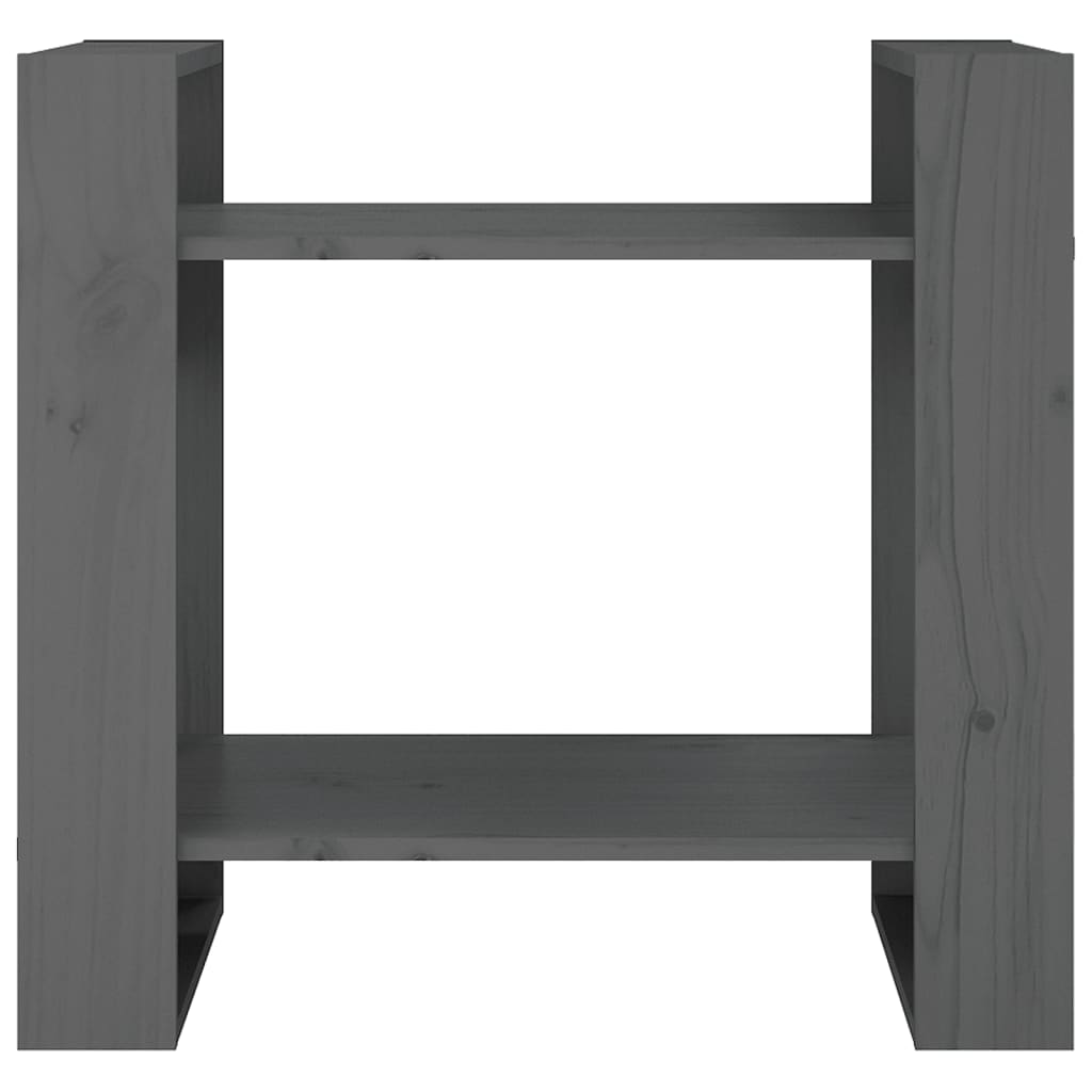 Boekenkast/Kamerscherm 60X35X57 Cm Massief Grenenhout Grijs