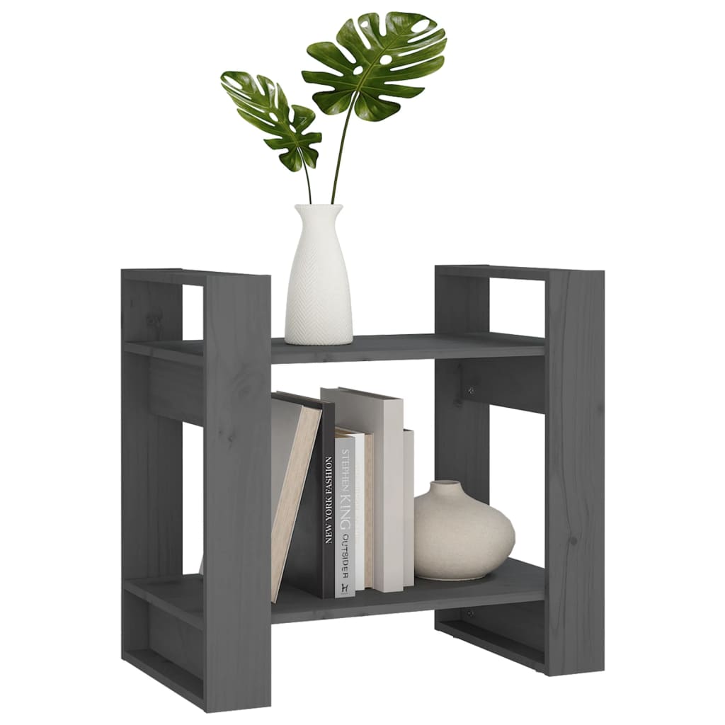 Boekenkast/Kamerscherm 60X35X57 Cm Massief Grenenhout Grijs