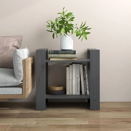 Boekenkast/Kamerscherm 60X35X57 Cm Massief Grenenhout Grijs
