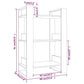 Boekenkast/Kamerscherm 60X35X91 Cm Massief Grenenhout Wit